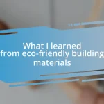 What I learned from eco-friendly building materials